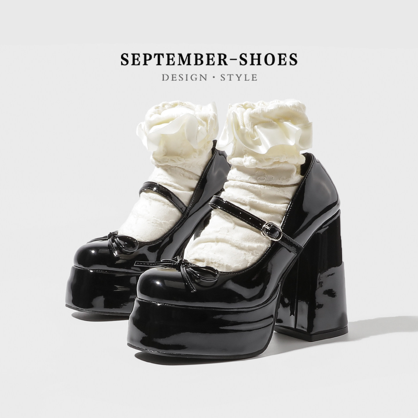 Japanese Tea - Sepatu Lolita Marie Jane, Sepatu Kulit
