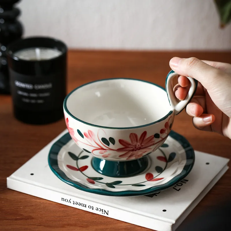 Japanese Tea - Set Cangkir Kopi dan Piring Keramik