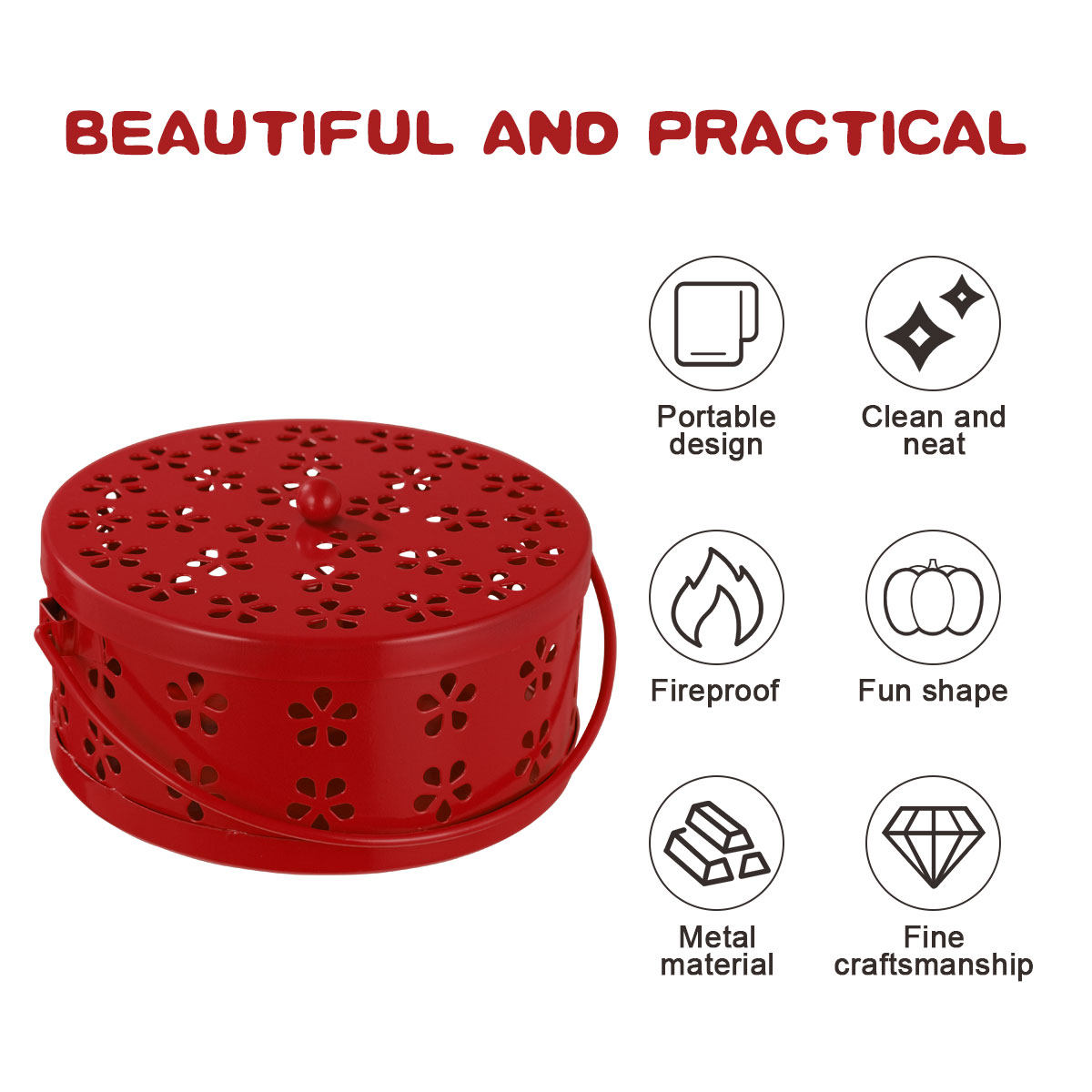 Incense Holder - Kotak Pembakar Dupa Logam Tahan Api,