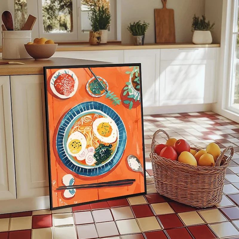 Poster Seni Makanan Mie Lamian - Japanese Restaurant Lifestyle ulasan dan harga